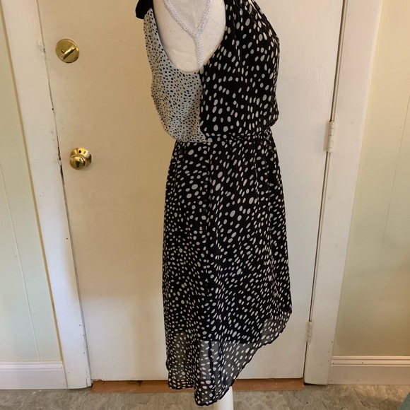 Express Black and White Dress with Open Back - Picture 3 of 5